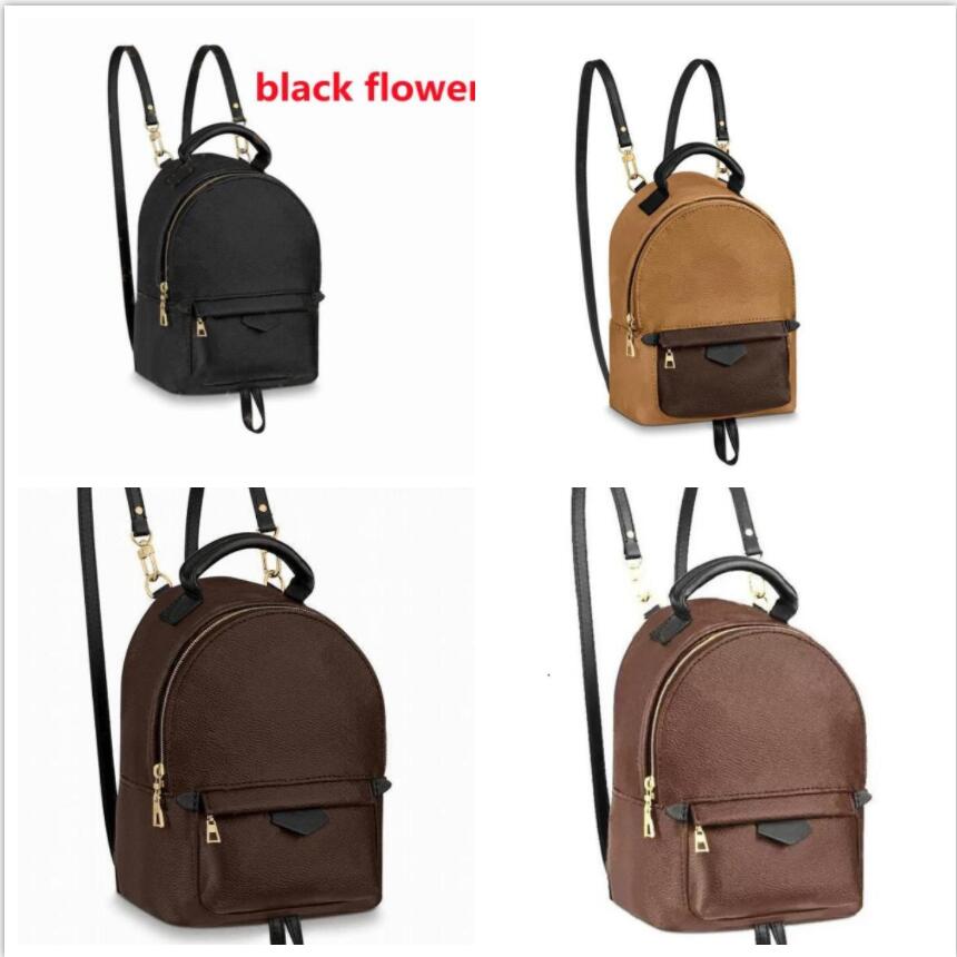 

New High Quality Arrival PU Leather Backpack Bag Louise Womens Viuton Backpacks Designer Backpacks Bags Fashion Casual Women Small Back pack Style M44873, Black flower