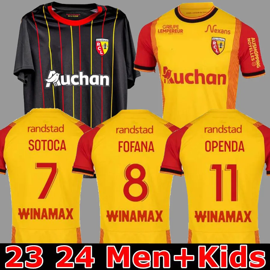 

RC Lens 23 24 soccer jerseys home yellow Saint-Barbe special KAKUTA OPENDA GANAGO SOTOCA FOFANA Football Shirt 2023 kids NOTRE SANG ESTOR 666, Ivory