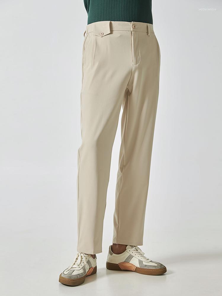 

Men's Pants Men's A2058 Slim Fit Straight Cropped Casual Spring Small Western