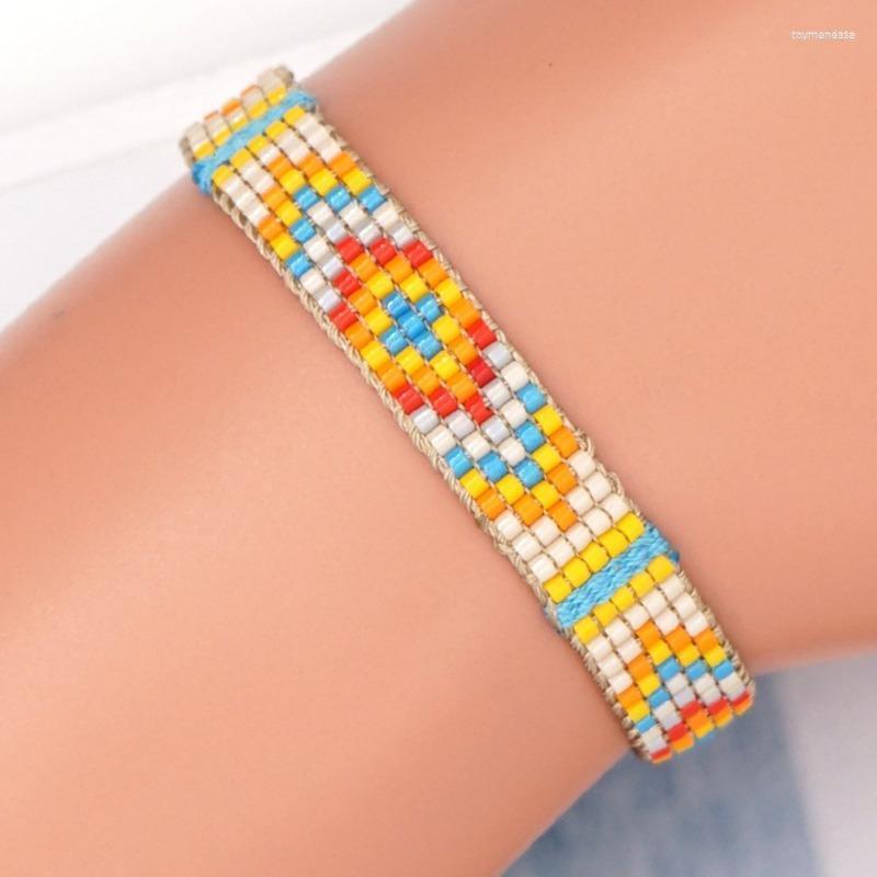 

Strand Beaded Strands XUXI Boho Vintage Hand-Made Women Fashion Adjustable Rope Chain Japan Rice Beads Width Bracelet Female S204 Raym22
