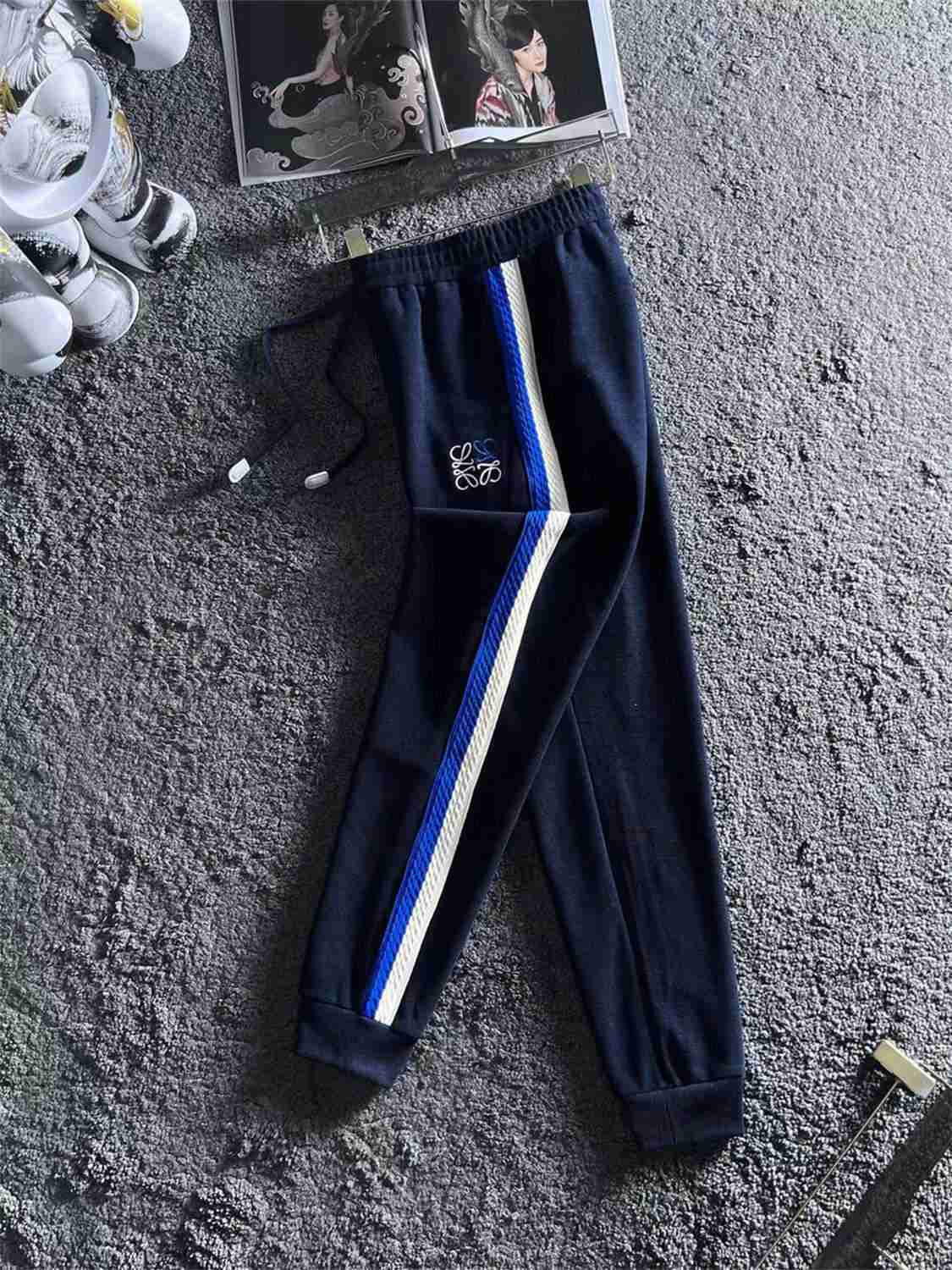 

Designer Fashion Clothing Casual Pant Loewe 2022 Autumnwinter New Fashion Brand Pants 100 Fashion Casual Pants Handsome and Versatile Leggings Streetwear Jogger T, Creamy-white