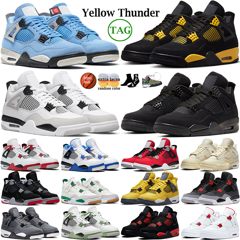 

4 Basketball Shoes for Men Women OG Red Thunder Pine Green Military Black Cat White Oreo Sail Seafoam University Blue Bred Mens Womens Sports Sneakers, Shimmer