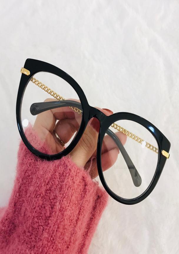 

2020 new fashion design CH4568 women039s wear chain design Cateye round glasses frame prescription glasses full package box UV49916620