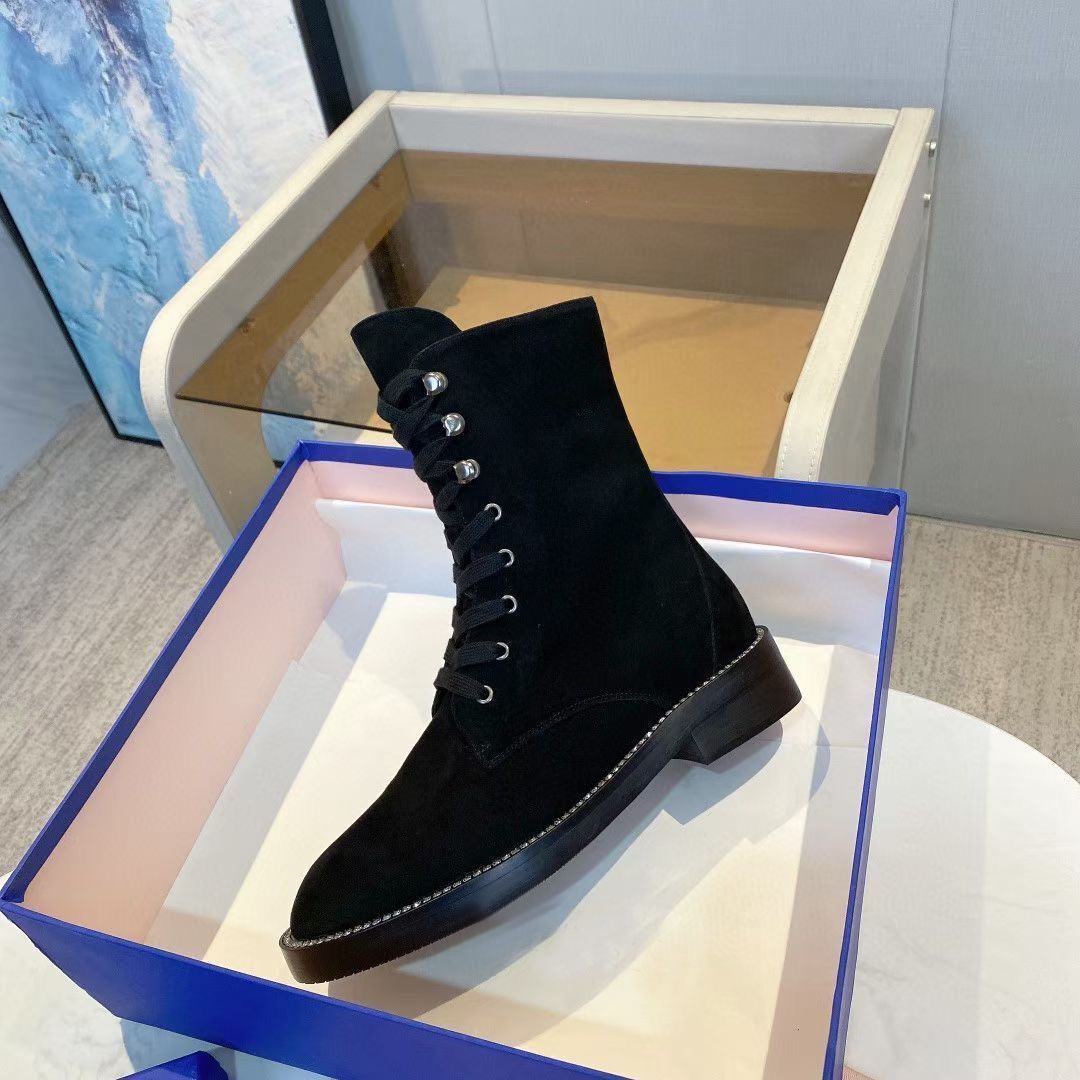 

womens Casual Sports shoes Travel boots Elastic band sneaker leather gym Thick soled men High top shoe designer boot platform lady Trainers Large size 35-42 with box, Elastic band+ black leather