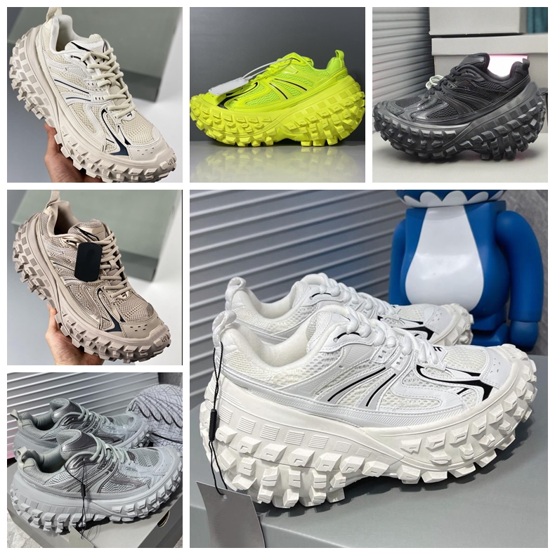 

New Designer Men Women shoes Defender Sneaker Rubber Platform Tire Sneakers Top-Quality Trainers Size 35-45