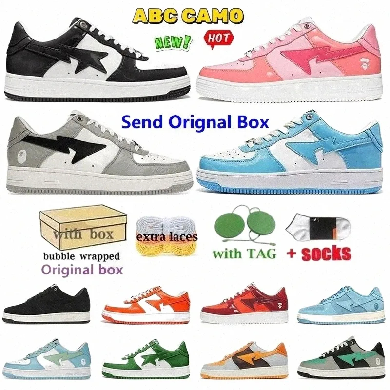 

Bapestas Baped Sta Casual Shoes Sk8 Low Men Women Black White Pastel Green Blue Suede Mens Womens Trainers Outdoor Sports Sneakers WalUEH8#