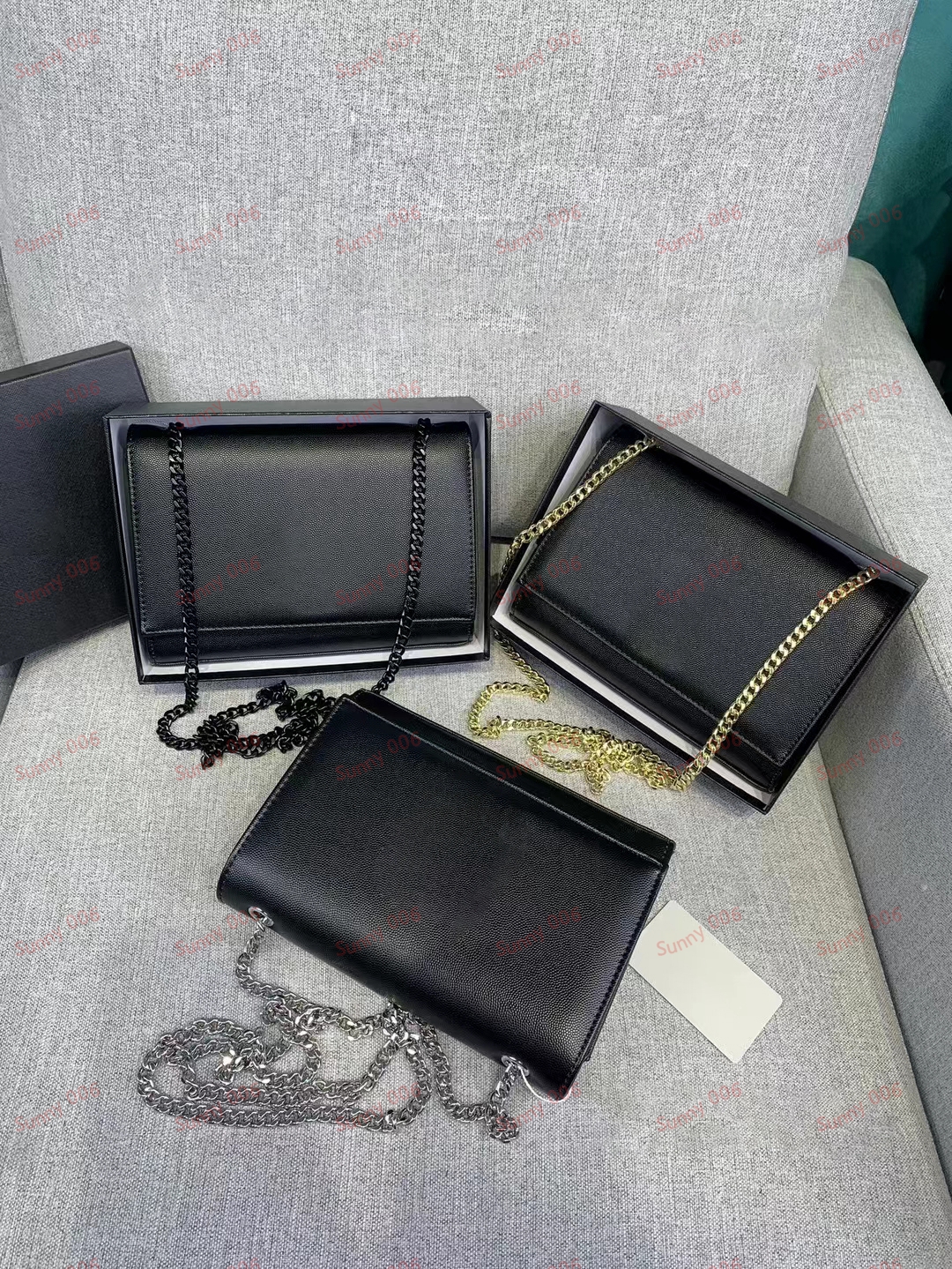 

New Fashion Designer Women's Purse Chain Cross Body bag Versatile Mobile Phone Bag Luxury Channel Bags Classic Flap Wallets, Black hardware