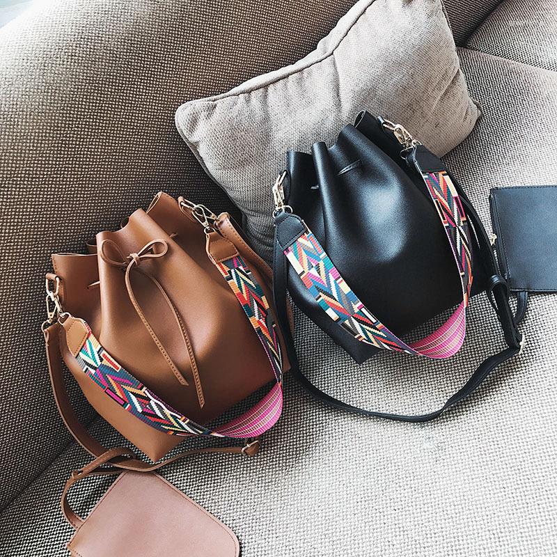 

Evening Bags Trendy Korean Style Shoulder Bag With Colorful Straps For Women, Red