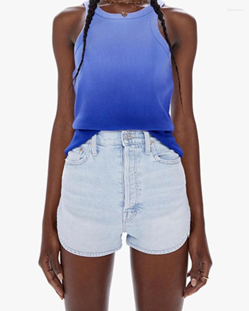 

Women's Shorts Women's Denim Stretch High Waist Slit Slim Fitting Zipper Solid Color Jeans Casual