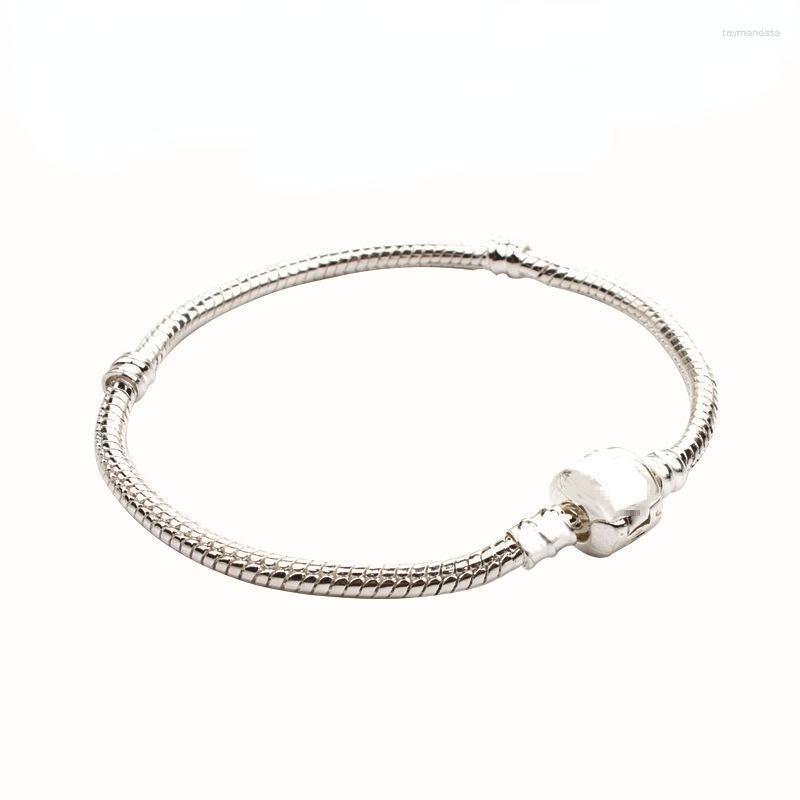

Link Bracelets Chain Silver 925 Charm Bracelet Suitable For DIY Bead Lady Handmade Christmas Gift Original Jewelry Raym22
