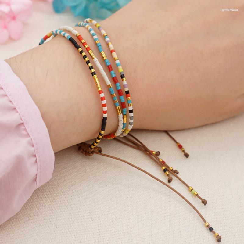 

Strand Beaded Strands XUXI Japan Rice Beads Hand-Made Bracelet Women Glass Adjustable Rope Chain Friendship S217 Raym22