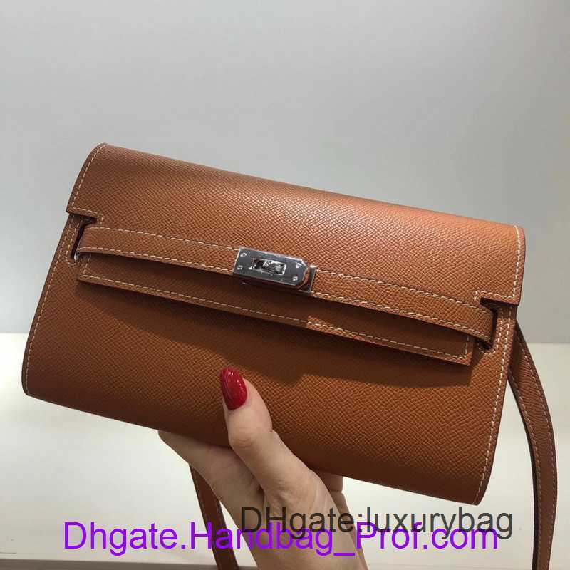 

Hrems Designer Wholesale kyllie tote bags online store 2023h New High Quality Fine Hand Pattern Cowhide Leather Small Bag Wallet Handbag One Sh With Real Logo, Orange