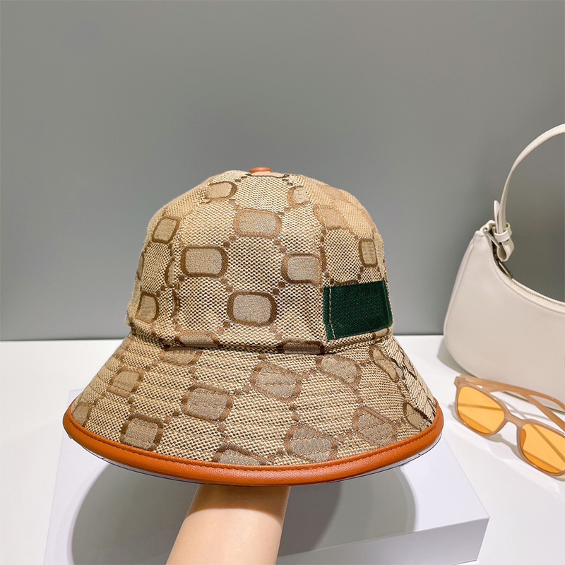 Classic Designer Bucket Hat for Woman Fashion Stingy Brim Hats Caps Elegant Cap 2 Colors-image-878925959