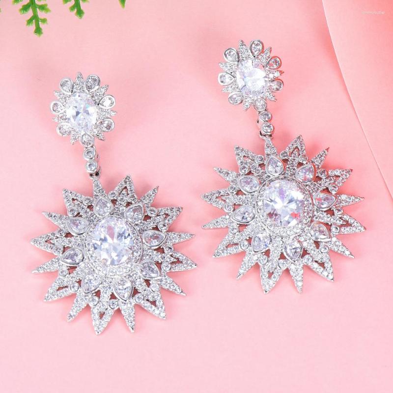 

Dangle Earrings GODKI 57mm Trendy Luxury Fireworks For Women Wedding Party Dubai Bridal Jewelry Boucle D'oreille Femme Gift