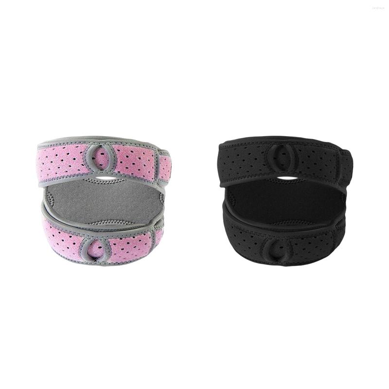 

Knee Pads Patellar Tendon Support Strap Sweat Absorbing Adjustable Shockproof Breathable Comfortable Brace Pad For Jogging Basketball, Black