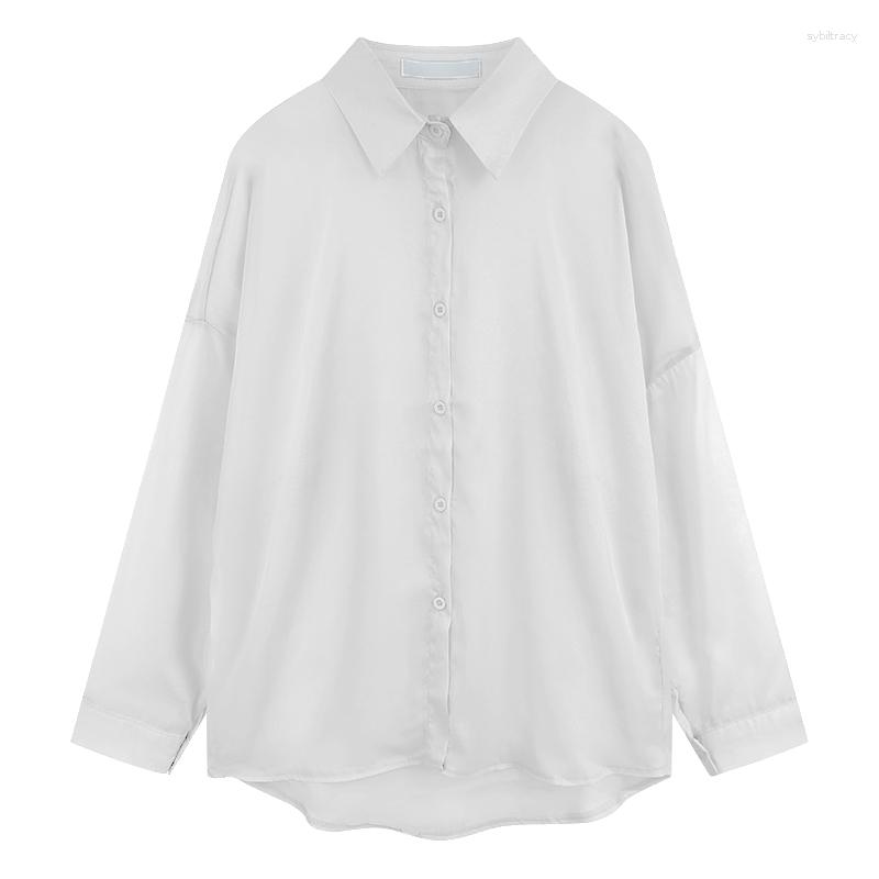 

Women's Blouses Sunscreen Top Women's Summer Loose Long Sleeve Thin Cardigan Coat Breathable Female Shirts Outdoor Fashion Casual, White