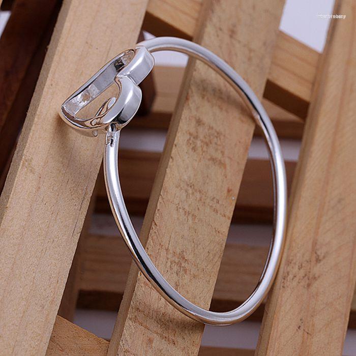 

Bangle 925 Jewelry Silver Plated Fine Fashion Bracelet Top Quality Wholesale And Retail SMTB018