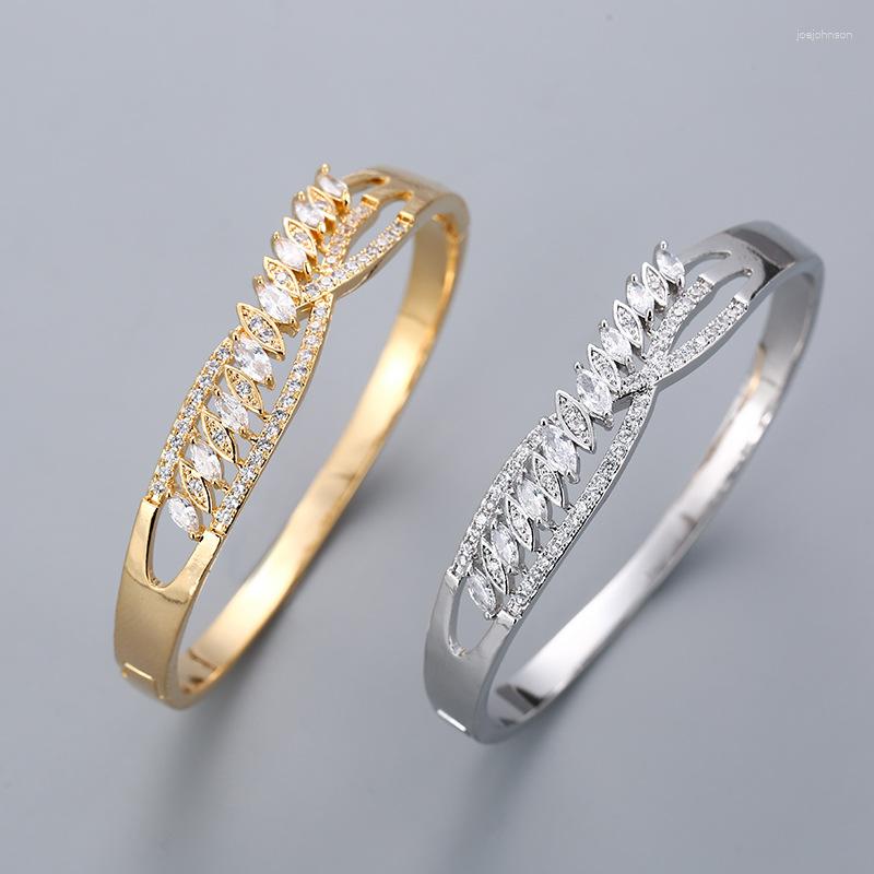 

Necklace Earrings Set Fashion Luxury Cubic Zirconia Bangle For Women Arm Cuff Bangles With Rings Jewelry Bracelets Good Quality N-1721, Picture shown
