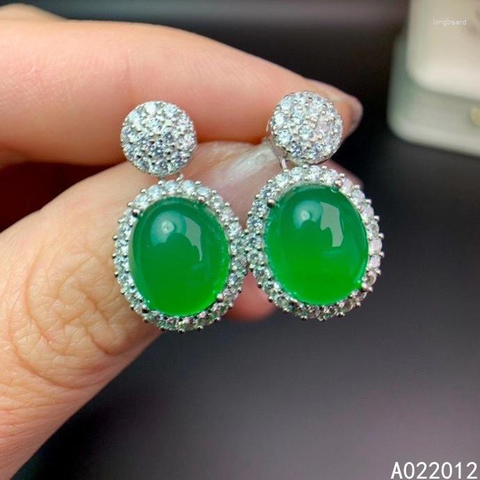 

Stud Earrings KJJEAXCMY Fine Jewelry Natural Chalcedony 925 Sterling Silver Luxury Girl Ear Studs Support Test Selling