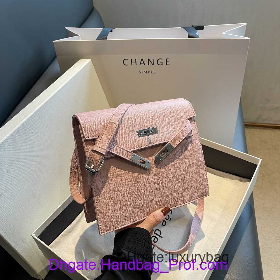 

Hrems Designer Wholesale kyllie tote bags online store Small Design Square Bag for Women 2023 New Fashion High Quality Texture One Shoulder Cro With Real Logo, Black