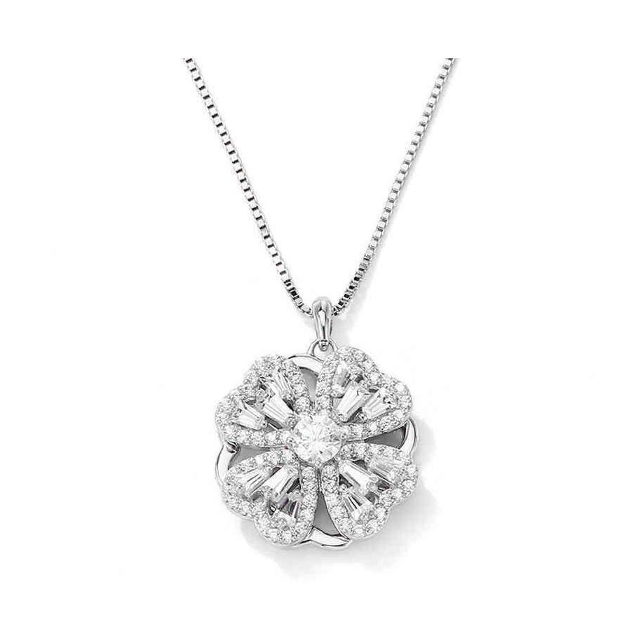

Pendant Necklaces Fanyue High Quality Romantic Innovative Valentin Gift Female Fourleaf Clover Four Hearts Rotatable Zircon Jewelry Dhren