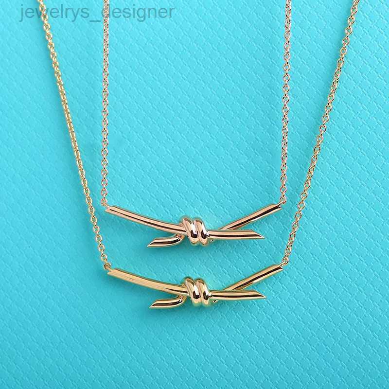 

Womens Knot drill Necklace Designer Jewelry for women Diamonds Necklace Complete Brand as Wedding Christmas Gift