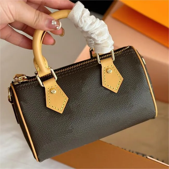 

Pink Nano Speedy Crossbody Shoulder Purses Designer Woman Handbag High Quality Designer Bags Designer Women Bag Genuine Leather Designers Luxurys Handbags, Color7-16cm