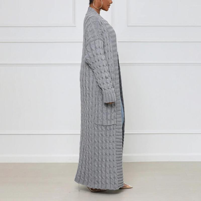 

Women' Knits Coldproof Skin-Touch Solid Color Long Sweater Knit Overcoat Female Knitwear Outerwear, Green