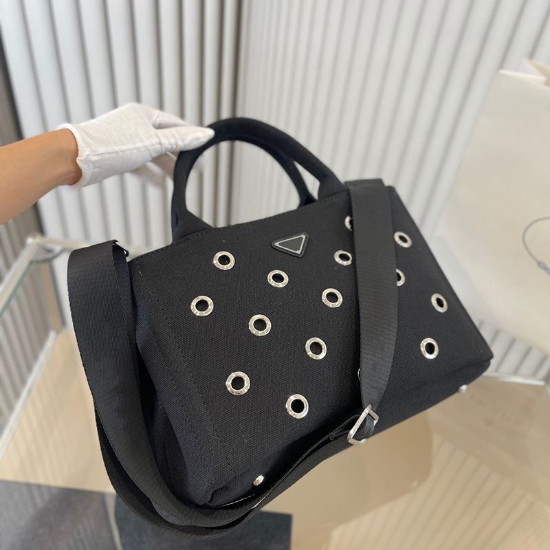

Designer Clutch Metal Dot Big The Tote Bag Prad Triangle Logo Cotton Woven Shopping Totes Shoulder Bags Large Capacity Nylon Belts Underarm Colors Women Size 29x20cm, 4# 29x20cm