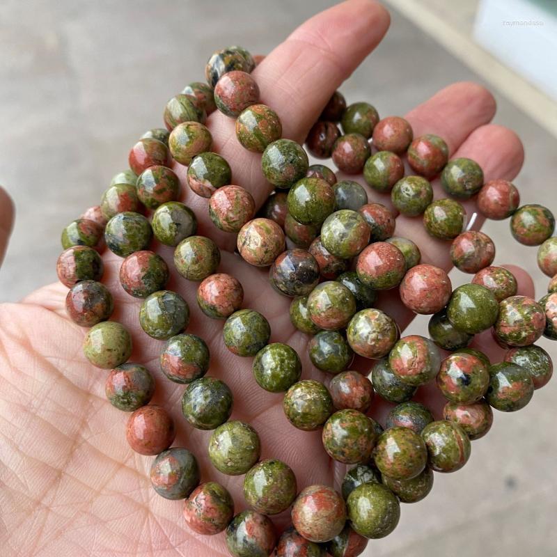 

Strand Beaded Strands Unakite Stone Bracelet Yoga Sport Wrist Jewelry Natural Crystal Round Beads Wholesale Raym22
