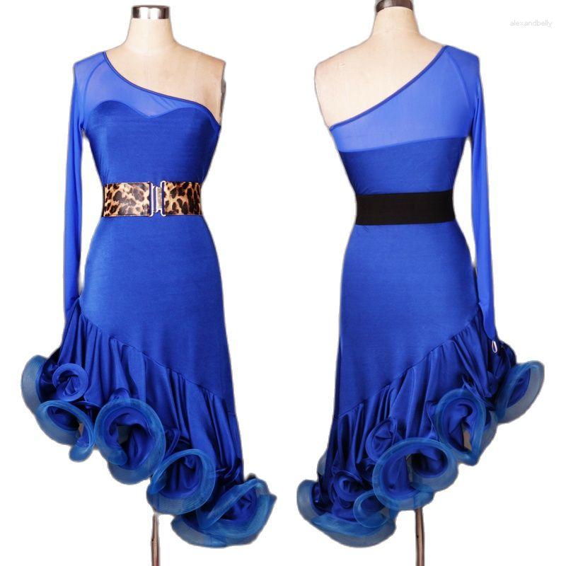 

Stage Wear 2023 Adult/Child Latin Dance Dress Women/Girls Black/Blue/Red/Purple/Rose Enfeites Para Quarto S-XXL Dresses With Fringe