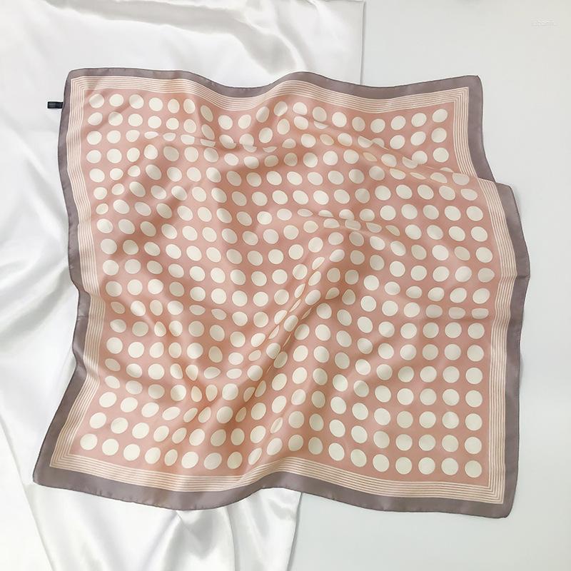 

Scarves Imitation Silk Scarf Small Square 70CM Professional Polka Dot Printed