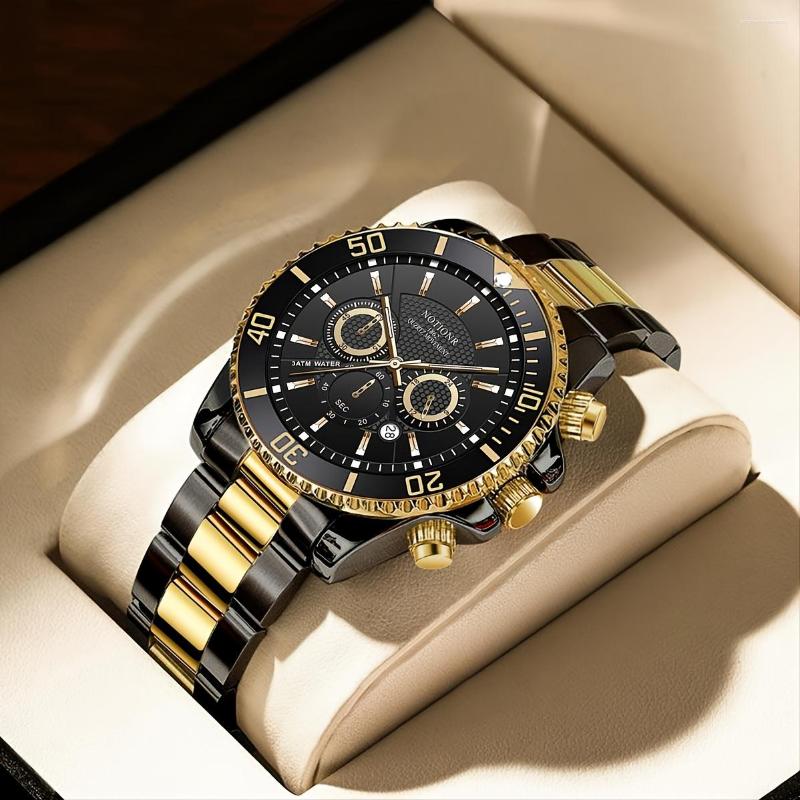 

Wristwatches Men's Casual Waterproof Luxury Quartz Watch, Golden&black