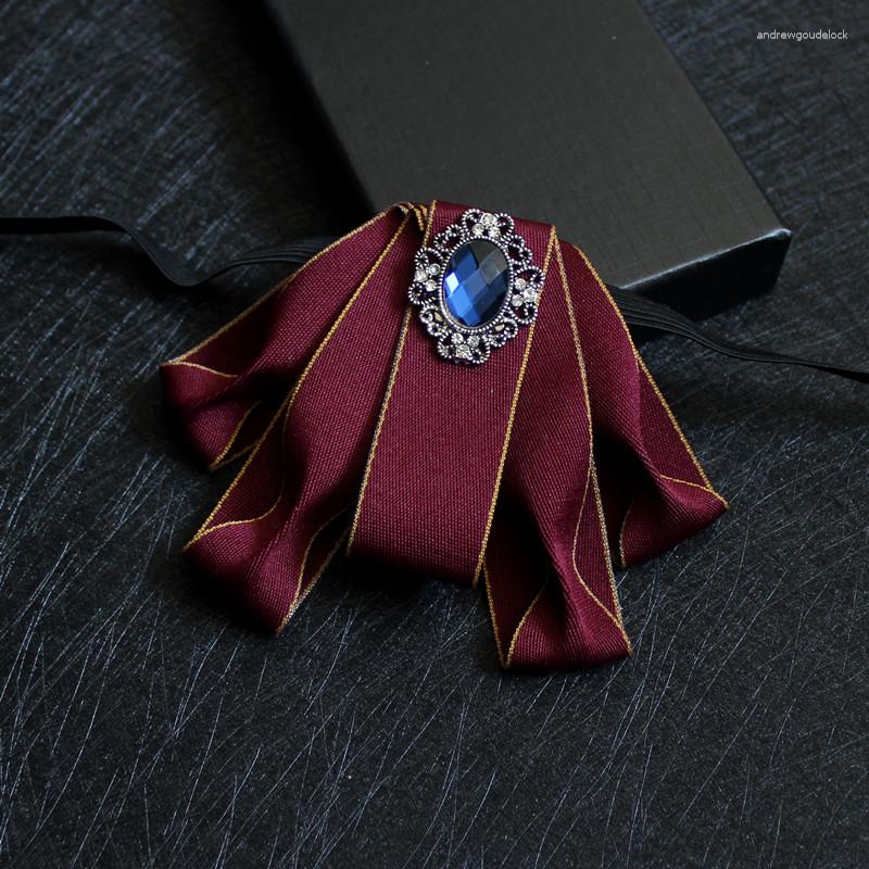 

Bow Ties Novelty Men Necktie Bling Rhinestone Alloy Ribbon Bowtie Women Wedding Banquet Party Chic Elastic Adjust Strap Clip Pin