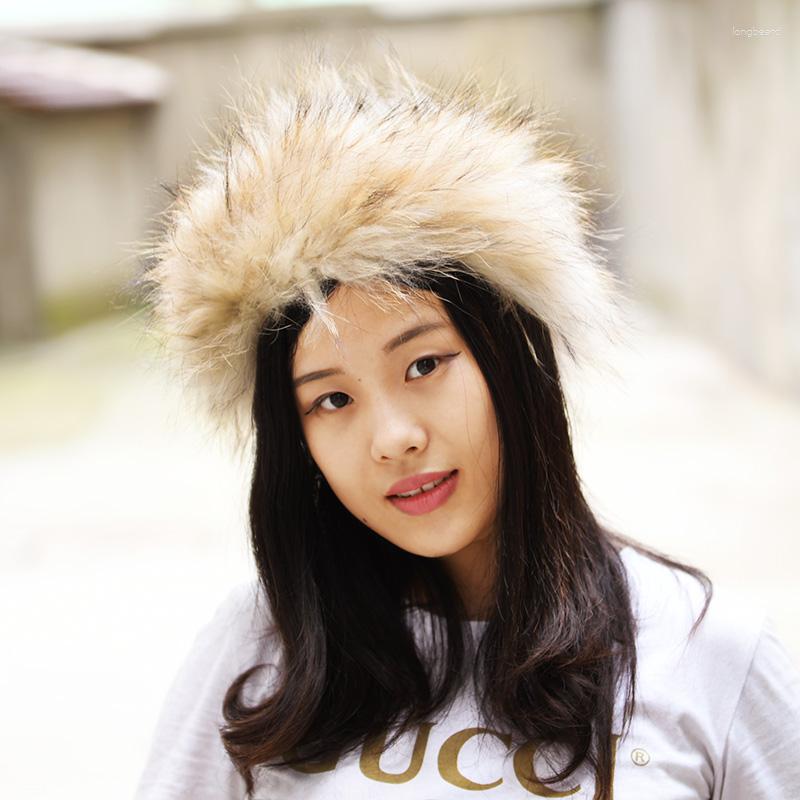 

Scarves CX-E-06B Real Raccoon Fur Stretch Snood / Head Band Scarf- DROP