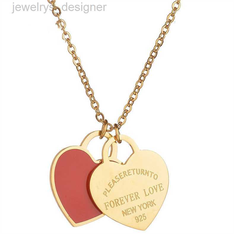 

Luxury Necklace Jewelry bracelet brand heart-shaped pendant for womens Fashion Designer necklaces Valentine day birthday gift Wedding Party name pendants