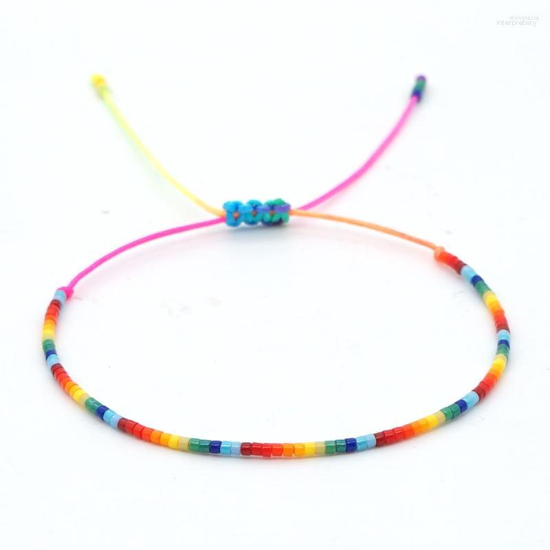 

Strand Go2Boho Rainbow Miyuki Seed Beads Bracelet For Women Summer Simple Jewelry Multicolor Pulseras Friendship Handmade Bracelets