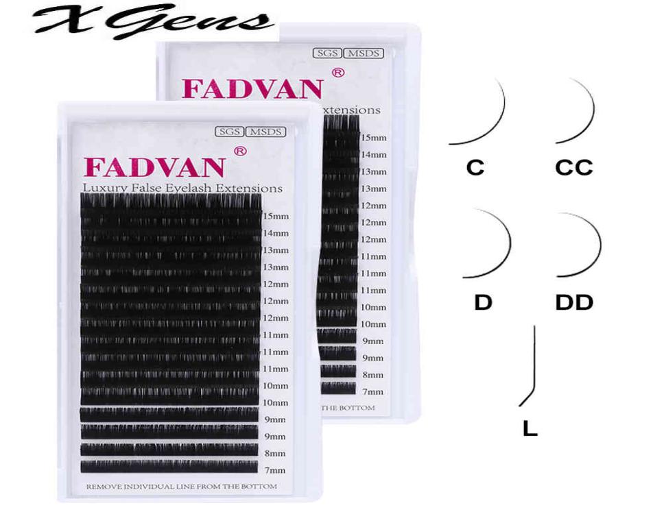 

Fadvan Classic 16 Lines Faux Mink Natural Eyelash Extension CCCDDD Curl Individual Makeup Lashes Extension Supplies5748553
