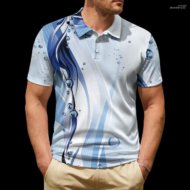 

Men's Polos Men's Men's Polo Shirt 3d Print Summer Lapel T-Shirt Short Sleeve Fashion Casual Senior Simple Business Clothing, S01-sk752104