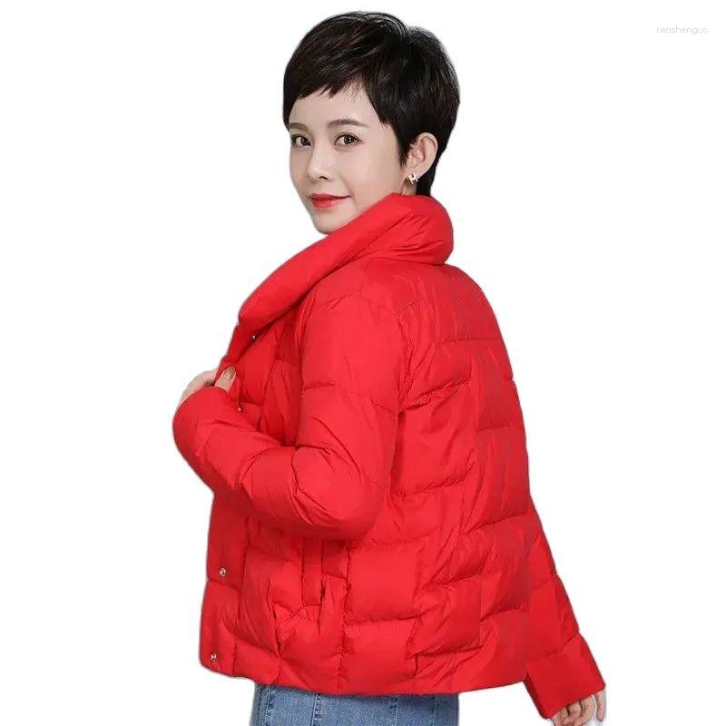 

Women's Trench Coats Stand Collar Personality Small Cotton Coat Women's Short Fashion Korean Version Loose Jacket, Black