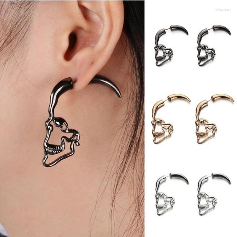 

Dangle Earrings Creative Hollow Skull Face For Women Punk Style Gothic Black Piercing Earing Halloween Jewelry Pendientes Hombre Mujer