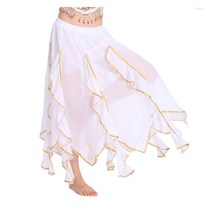 

Stage Wear Belly Dance Skirt Chiffon Women Dancing Costume Skirts Gypsy Clothings Dancewear Lady Bellydance Performance Clothes, Picture shown
