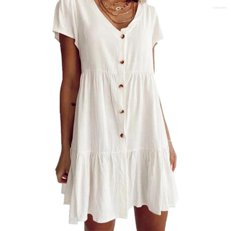 

Casual Dresses Summer Mini Dress Cotton White Loose Waist Pure Color Short Skirt Thin For Women Clothing Fashion Sexy Female Vinta, Purple