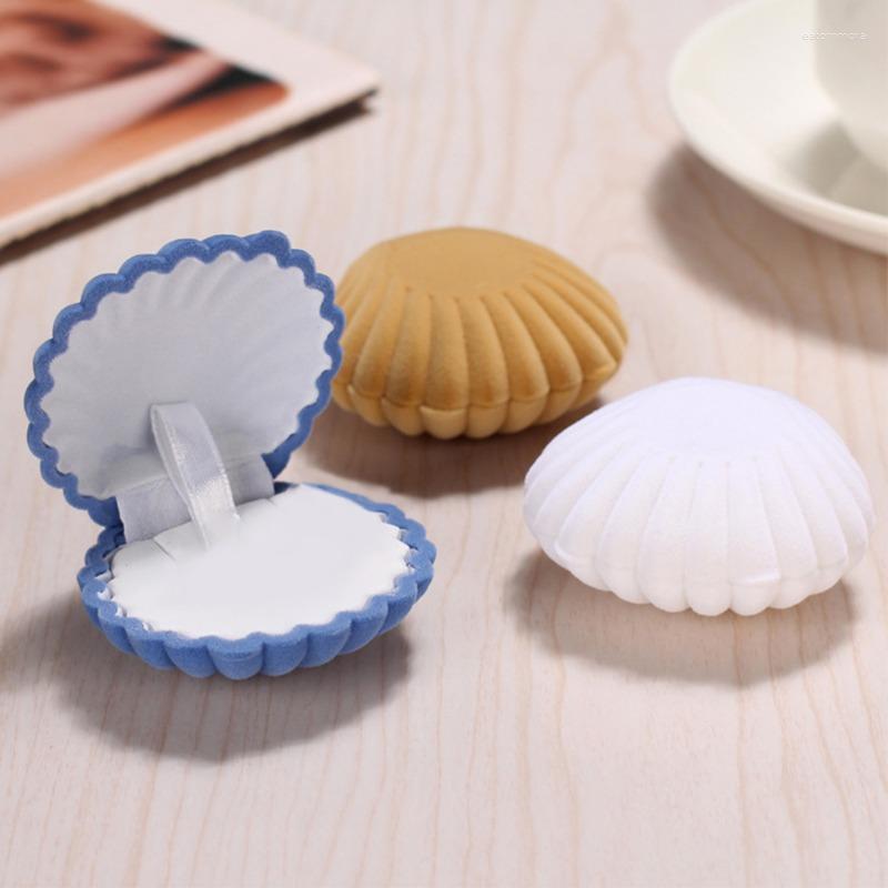 

Jewelry Pouches Fashion Shell Shape Sieraden Display Gift Box Case Voor Ketting Oorbellen Ring