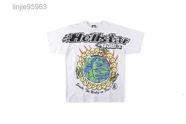 

T-shirts Studios Earth Print Trendy Hip-hop Short Sleeves Man Women t Unisex Cotton Men Vintage T-shirts Summer Loose Tee Outfits 1v33d{category}, White