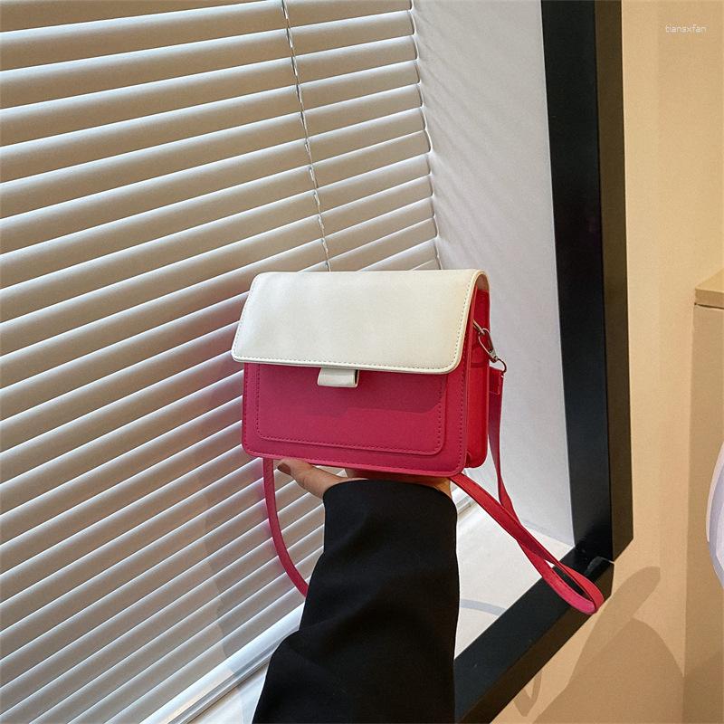 

Evening Bags Fashion Brand Women's Small Crossbody Bag Lightweight PU Leather Messenger Flap Handbag Purse Summer Travel For Female, Black
