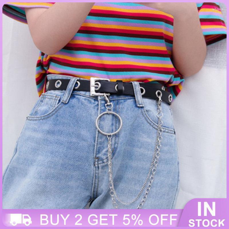 

Belts Women Punk With Holes Silver Butterfly Leaves Hang Chain Decoration Waistband Ladies Dress Jeans Fashion Girl Summer, 05 chain