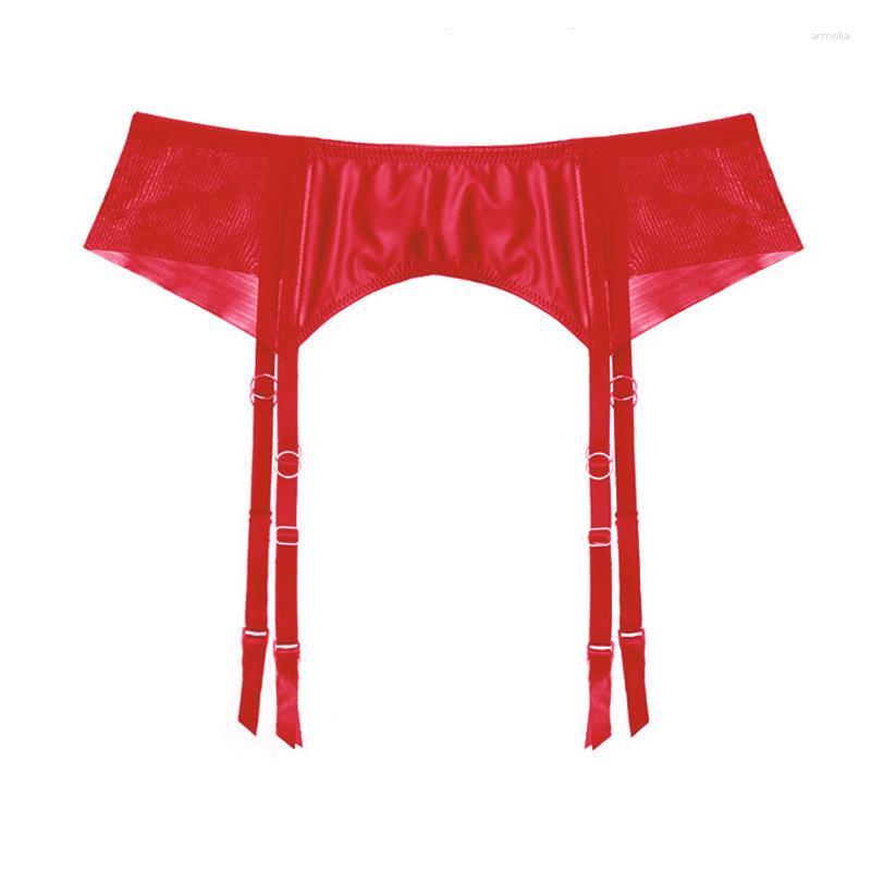 

Garters Sexy Suspender Pu Garter With Metal Clasp Temptation For Wedding Stocking Bride's Belt Belts Only, Black