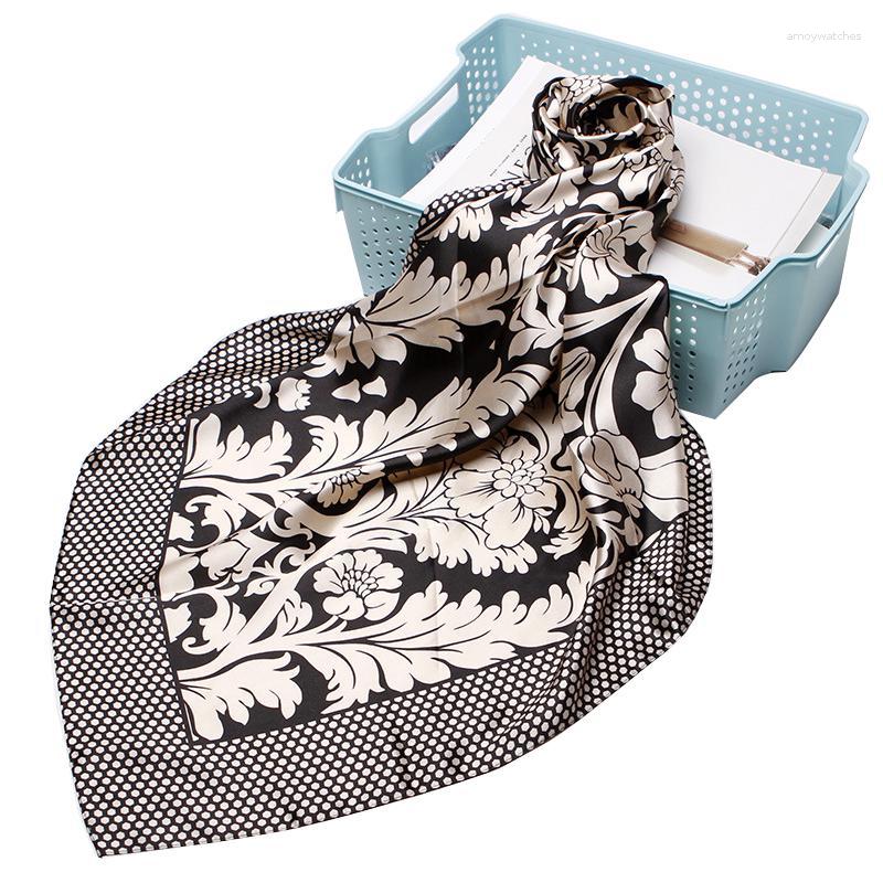 

Scarves 90cm Big Square Scarf Silk Small Female Wild Spring And Autumn Style Foreign Fashion Shawl
