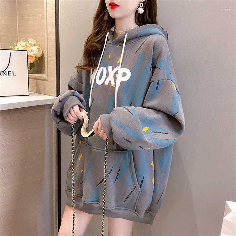 

Women's Hoodies Spring Graphic Print Hooded Sweatshirts Pocket For Women Harajuku Hiphop Pullover Sweat Shirts Oversize Baggy Ladies Top, Apricot